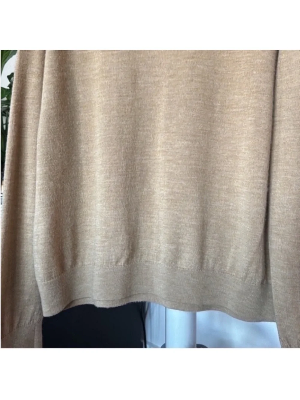 Banana Republic Men’s Merino Wool Half zip Henley Pullover Sweater Sz XL Tan